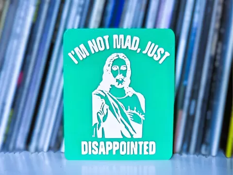 Disappointed Jesus sign