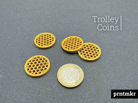1€ Trolley Coins - Filament friendly