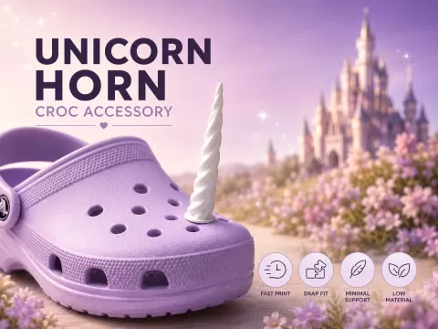 Fantasy Unicorn Horn for Crocs