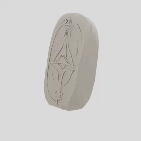 Ancient Standing Rune Stone for 3D print