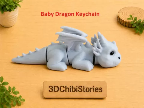 Cute Baby Dragon Flexi Articulated | Single Color
