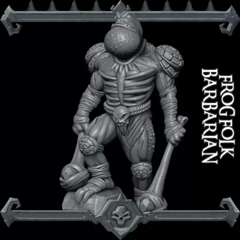 Frog Folk Barbarian by RocketPigGames