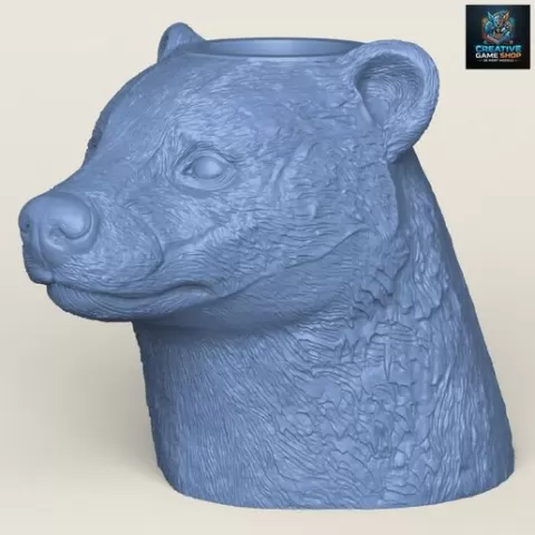 Badger Head Vase
