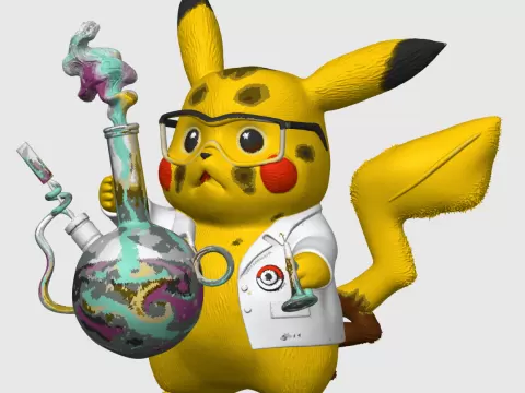 Pikachu als Laborant – Detailreiche Sammelfigur