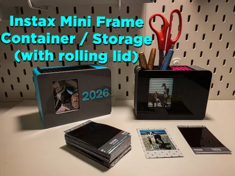 Instax Mini Frame Container with Rolling Lid