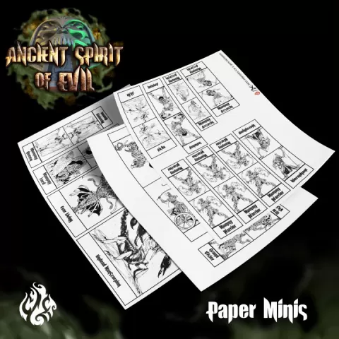 Ancient Spirit of Evil: Monster Templates, Paper miniatures & Battle Maps by Crippled God Foundry