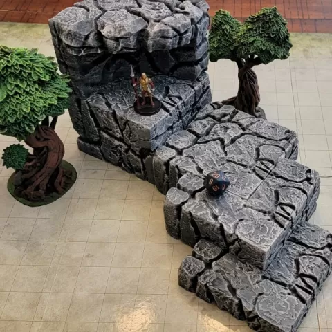 Modular Stackable Cliffs / Rock Walls by Dale Seaton