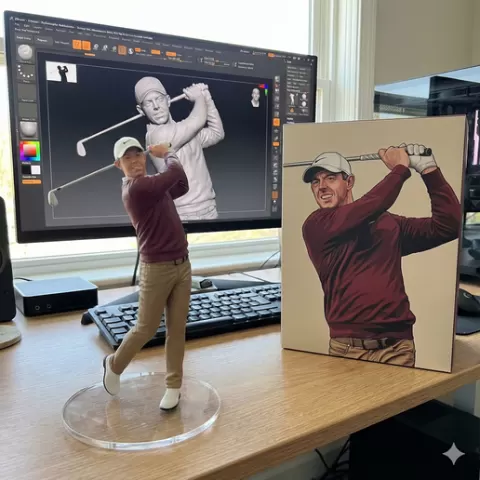 RORY MCILROY: The Perfection of the Swing! 🏌️‍♂️ 3D Model of the Modern Golf Legend