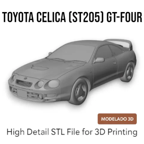 Toyota Celica ST205 GT-Four STL | 1:64 Scale Printable Rally Coupe | Miniature Car Model