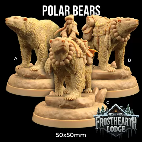 Polar Bear and Arctic Druid | PRESUPPORTED | Tales From Frosthearth Lodge by The Dragon Trappers Lodge