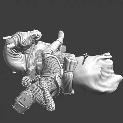 The death of a hero - Dead Knight by Northern Crusades Miniatures