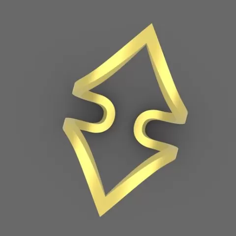 Minimalist V-Shape Open Ring 3D Model (STL File) | Modern Geometric Gold Tone Jewelry for Women - US Size 6