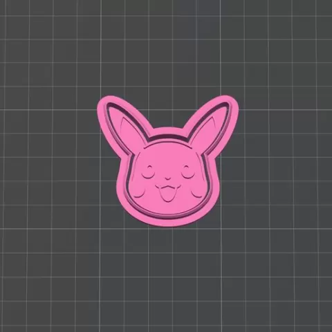 Pikachu Face Cookie Cutter STL