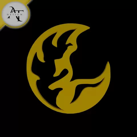Simple Moon Symbol - 2D Art - Apex Trace
