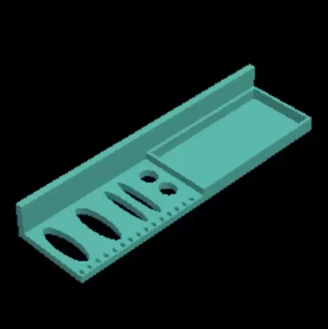 Fishing tool shelf