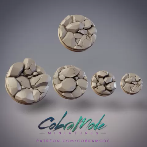 Cracked Ground Rocky Base Pack (4pc) by CobraMode