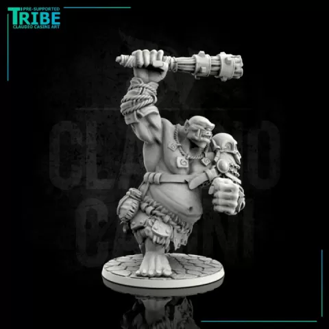 (L 0004) Male cyclop barbarian savage with a club (Huge) by Claudio Casini Art