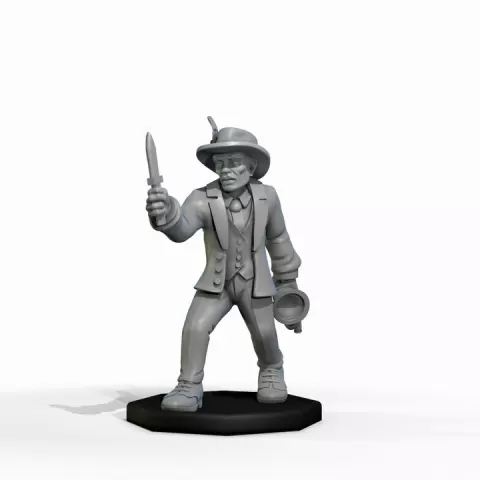 Jazzman Cthulhu Investigator Musician 32mm RPG Tabletop by cosmondo