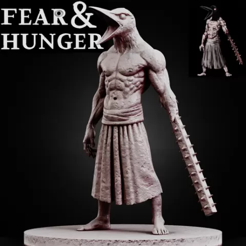 CROW MAULER FEAR AND HUNGER TABLETOP D&D RPG miniature figurine – scale STL Fan Art