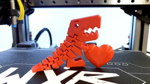 Valentine Flexi Rex with Heart, NO supports