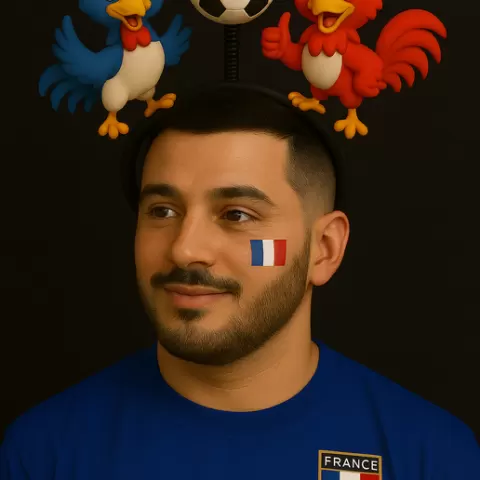 France Fan Headband - Rooster Mascot Edition | World Cup 2026 Supporter Accessory | STL + 3MF Files