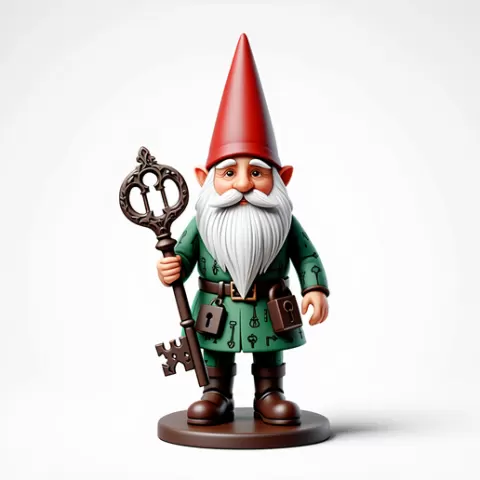 3030 Fairy Tale Gnome - Color Full-Body Figurine on Base, magic, dragon, serpent, wood, gnome, gorgon, warrior, wild, fox, monster, cat, fair, witch, werewolf, horror, beast, snake, troll, skeleton dance