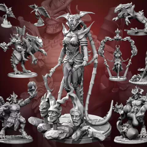 Devils / Demons Pre Supported Bundle by RavenBonesStudio