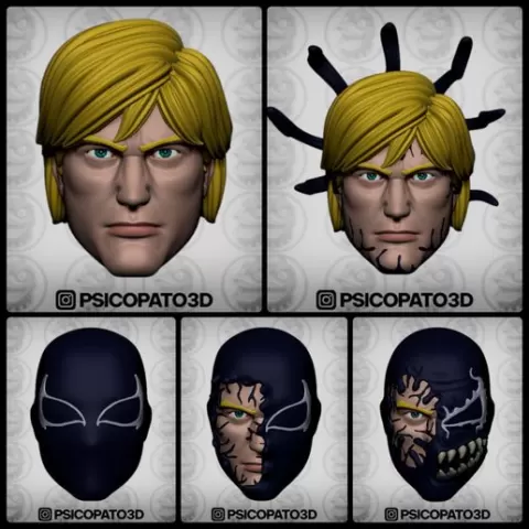 Agent Venom Head Pack 1 for Marvel Legends