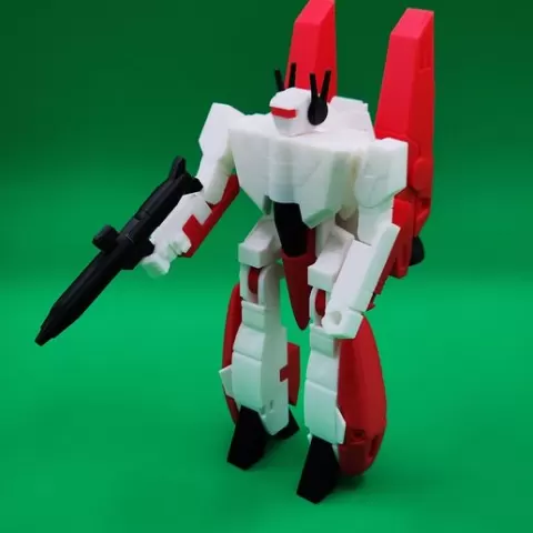 Yabaya 005 Mini Jetfire / Macross Valkyrie (Version 2.1) - Transforming F14 Jet Toy - 6 inches tall - No Supports - Transformers VF-1S VF-1J VF-1A VF-1D Strike