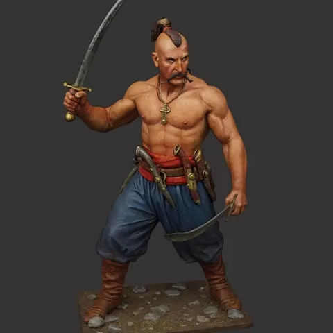 Ukrainian Cossack Warrior STL File