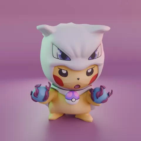 PIKACHU X MEWTWO - POKEMON