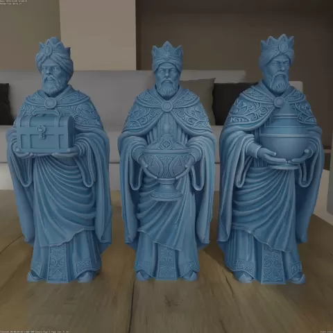 Three Wise Men Magi Nativity STL Set - HIve