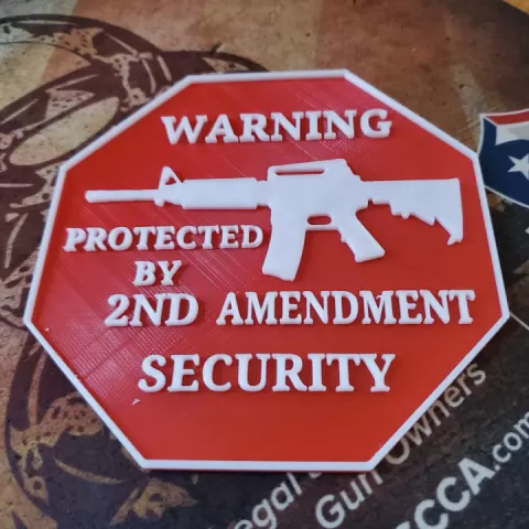Protected by 2nd Amendment security. by Brett Bragg