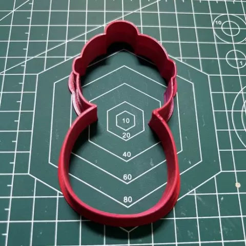 Snowman Cookie Cutter STL | 3.5 Inch Christmas Winter Cutter | Cute Snowman with Hat | Holiday Baking