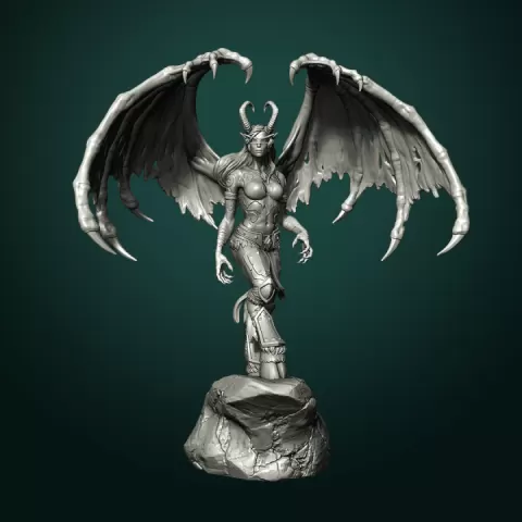 Demon Hunter pre-supported (World of Warcraft, fan art) FREE by White Werewolf Tavern