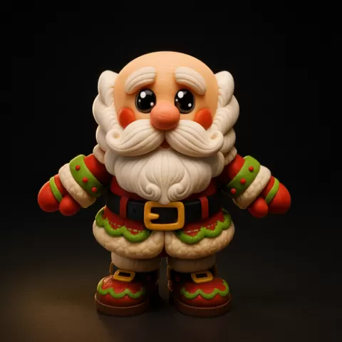 Cute Santa Claus Figurine – Adorable Christmas – Holiday Decor Miniature – Festive Collectible Santa Ornament