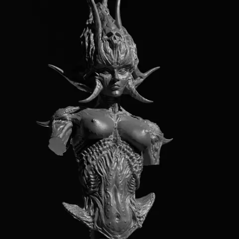 Biomechanical Lilith - Bust Version (H.R. Giger-Inspired)