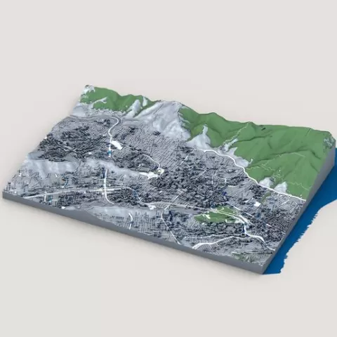 Caracas Cityscape Venezuela 3D Model – Venezuelan Capital Skyline – Ávila Mountain & Modern Architecture