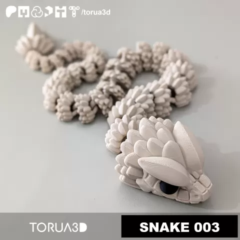 Articulated Snake 003 - Print in place - 3mf - STL