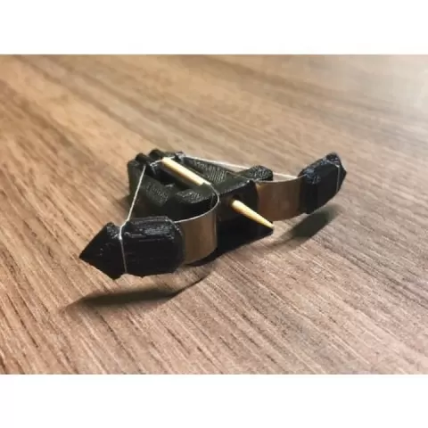 Mini 3D-printable crossbow by Brian Brocken