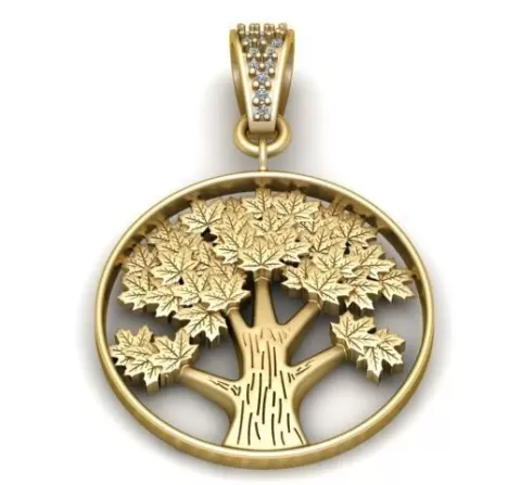 Tree Pendant 3D Printable Model