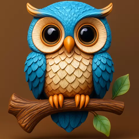 Stylized Chibi Owl