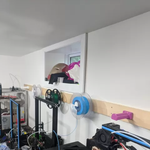 Removable Shelf/Wall Spool Holder by mark kuhlmann