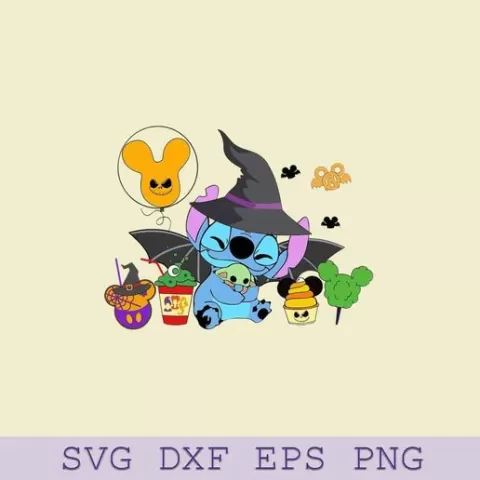 Stitch Snack Halloween SVG, Carnival Food SVG, Trick Or Treat SVG