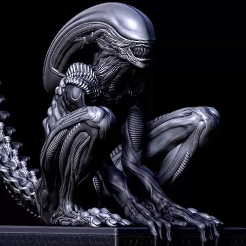 Alien Xenomorph Observer Sculpture