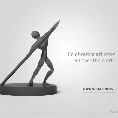 Athletic Statue by MakePrintable