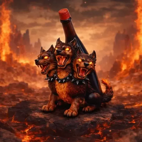 Cerberus wine bottle stand - Veronica Design