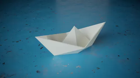 Floating Paper Boat
