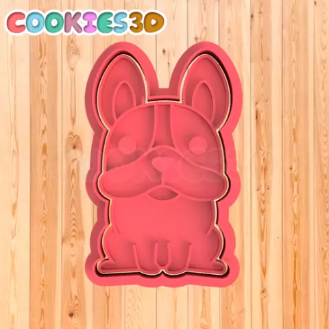 French Bulldog cookie cutter for cookies and porcelain clay doughs