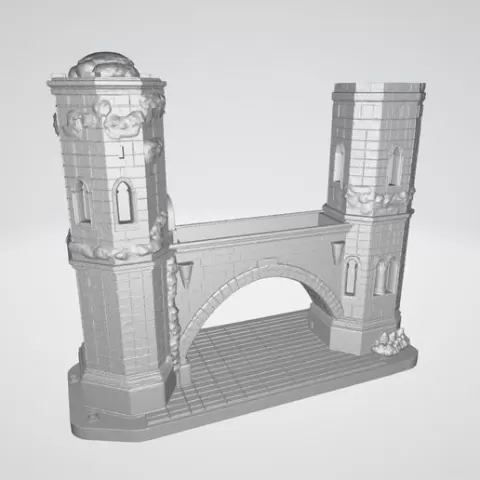 Star Wars - Naboo Theed Tower Bridge Model